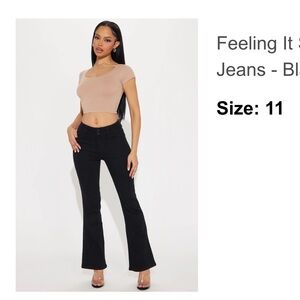 Fashion Nova Black Flare Jeans